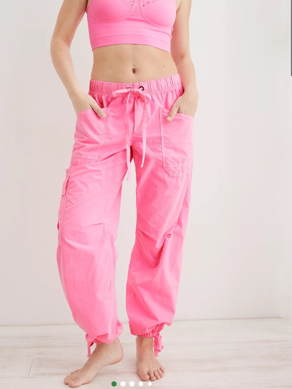 Aerie Avenue Pink Baggy Cargo Pants